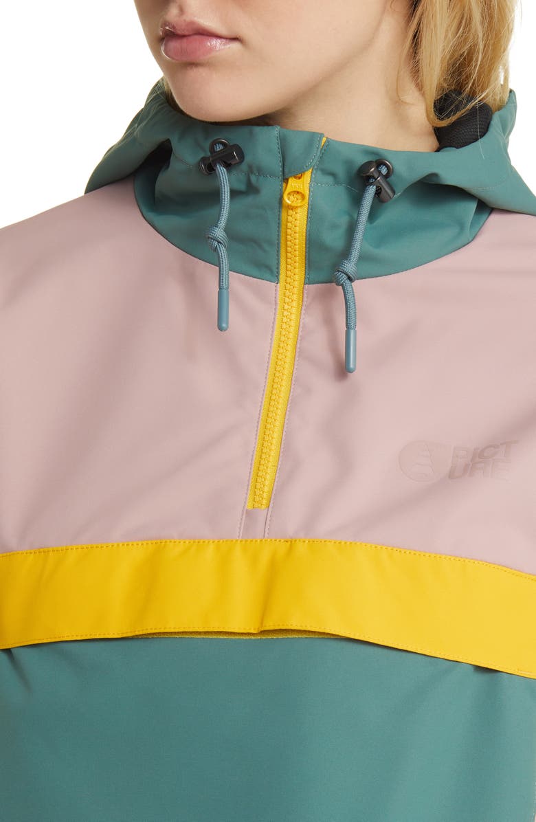 Picture Organic Clothing Melra Water Repellent Colorblock Anorak, Alternate, color, 