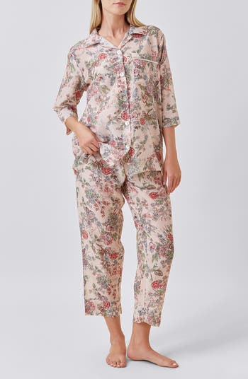 Papinelle Layla Cotton Silk Crop Pajamas Nordstrom