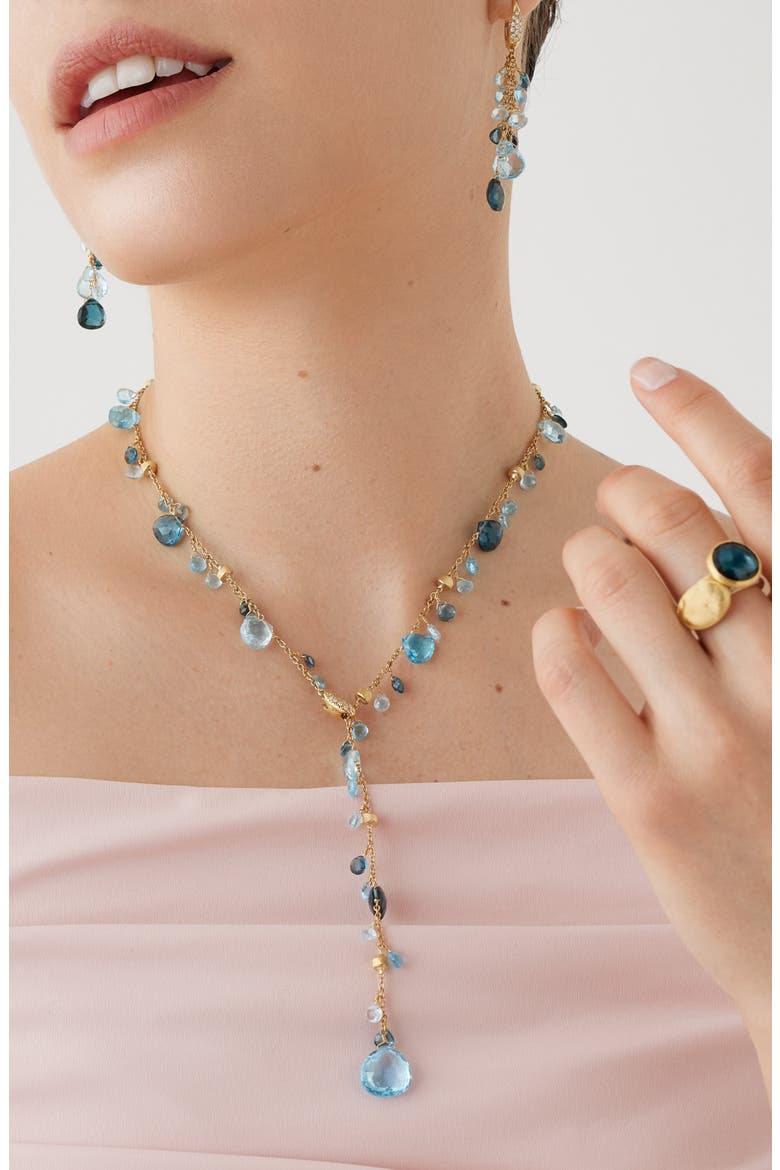 Paradise Mixed Topaz Lariat Necklace, Alternate, color, 18K YELLOW GOLD