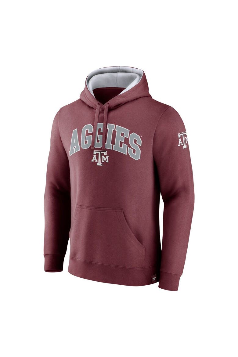 Men's Fanatics Branded Maroon Texas A&M Aggies Arch & Logo Tackle Twill Pullover Hoodie, Alternate, color, Maroon