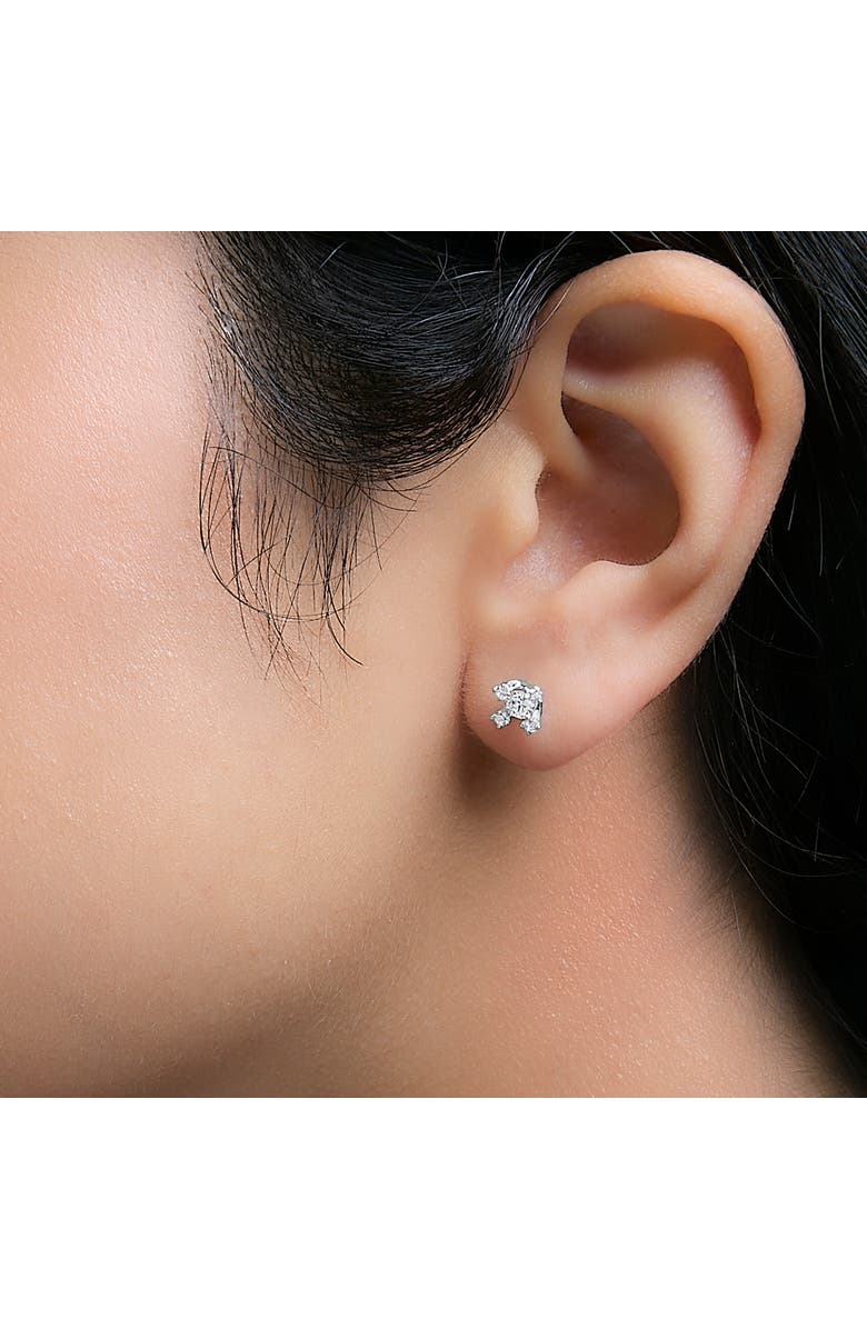 Haus of Brilliance Sterling Silver 1/2 Cttw Lab Grown Diamond Quad Cluster Stud Earrings, Alternate, color, Silver