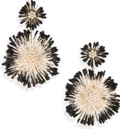 NATASHA Faux Pearl Starburst Double Drop Earrings