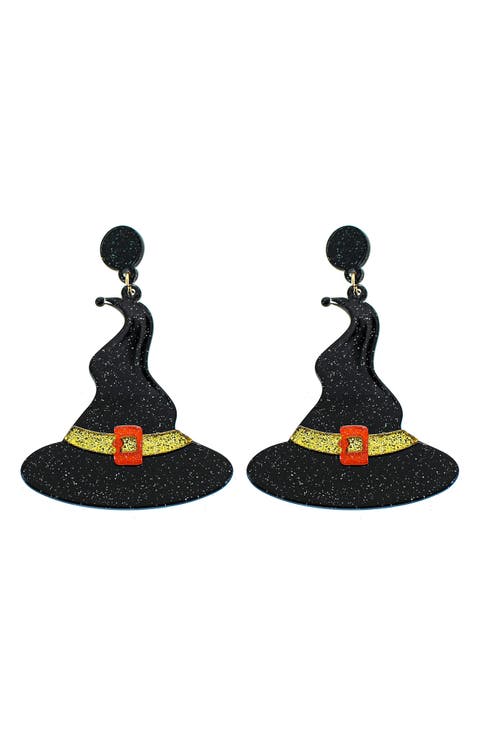 Witch Hat Drop Earrings