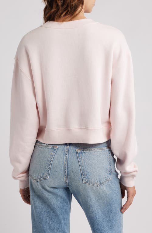 Loveshackfancy Rylan Faux Pearl Embellished Bow Sweatshirt In Pink