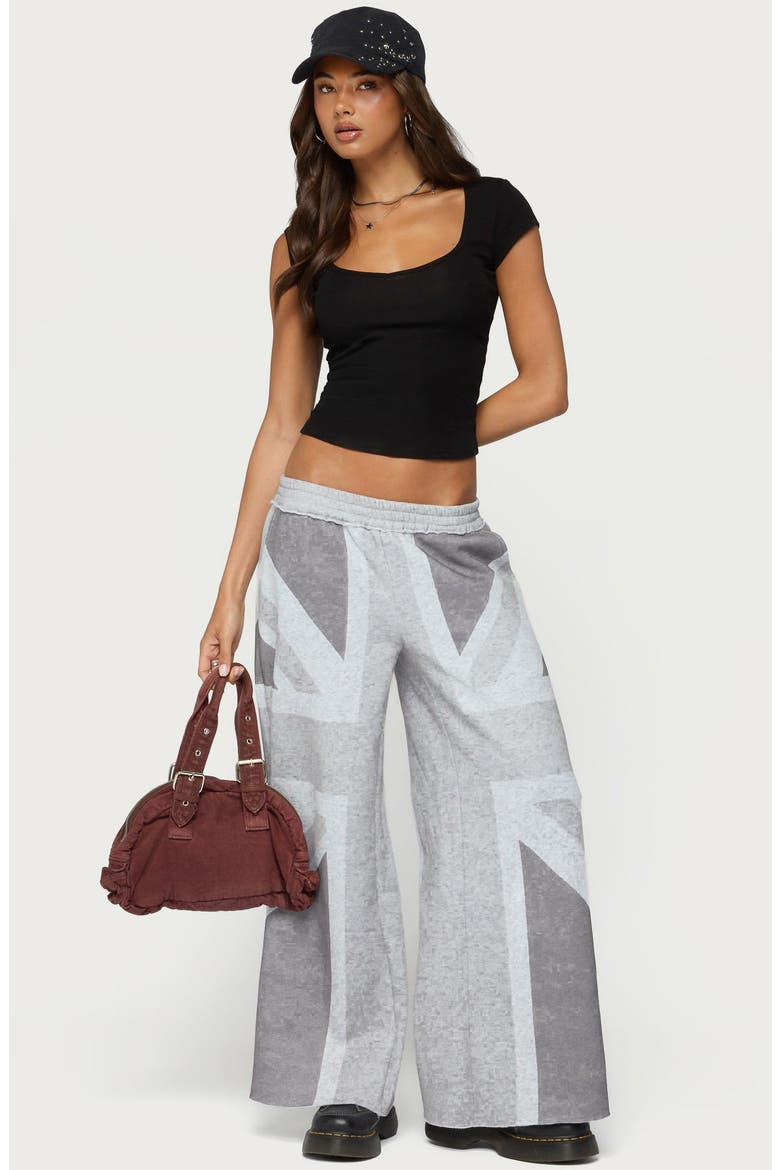 London Rush Wide Leg Sweatpants, Alternate, color, GRAY-MELANGE
