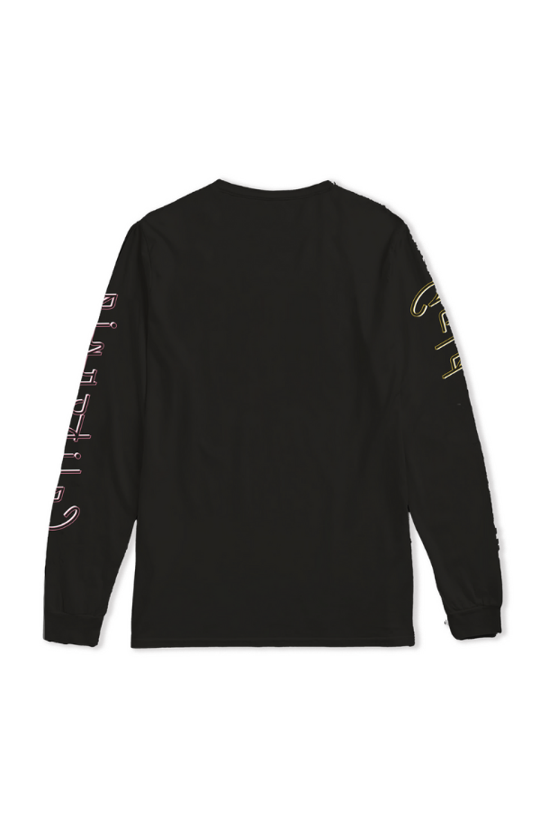 Baja Llama California Gold - Long Sleeve Primo Graphic Tee, Alternate, color, Black