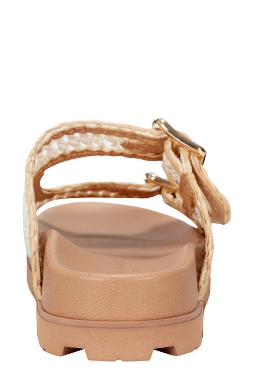 Marc Fisher Ltd Raffia Dual-buckle Sporty Sandals In Ivory