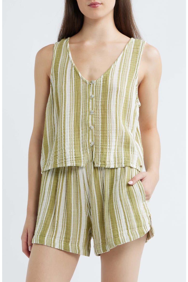 Premium Surf Stripe Camisole, Main, color, OLIVE