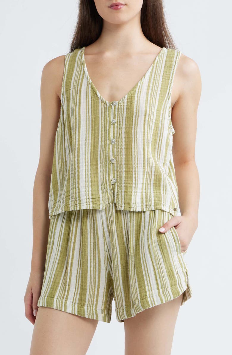 Rip Curl Premium Surf Stripe Camisole, Main, color, Olive