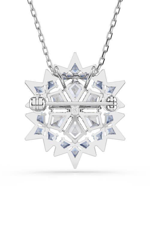 Swarovski Magic Snowflake Pendant And Brooch In Silver