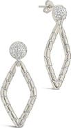 Sterling Forever Gisele Cubic Zirconia Geometric Drop Earrings