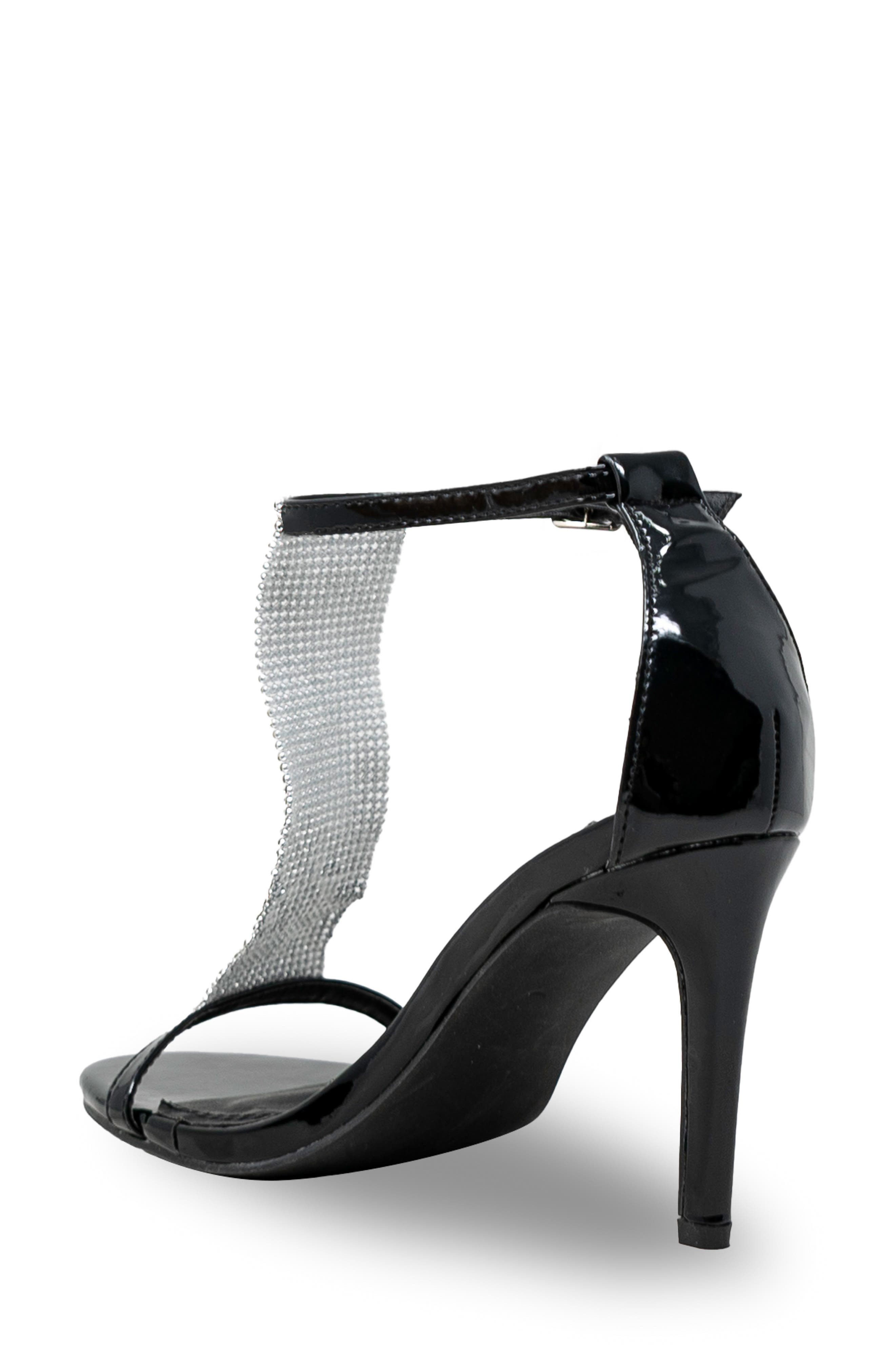 CHASE AND CHLOE Gigi Rhinestone T-Strap Sandal, Alternate, color, 