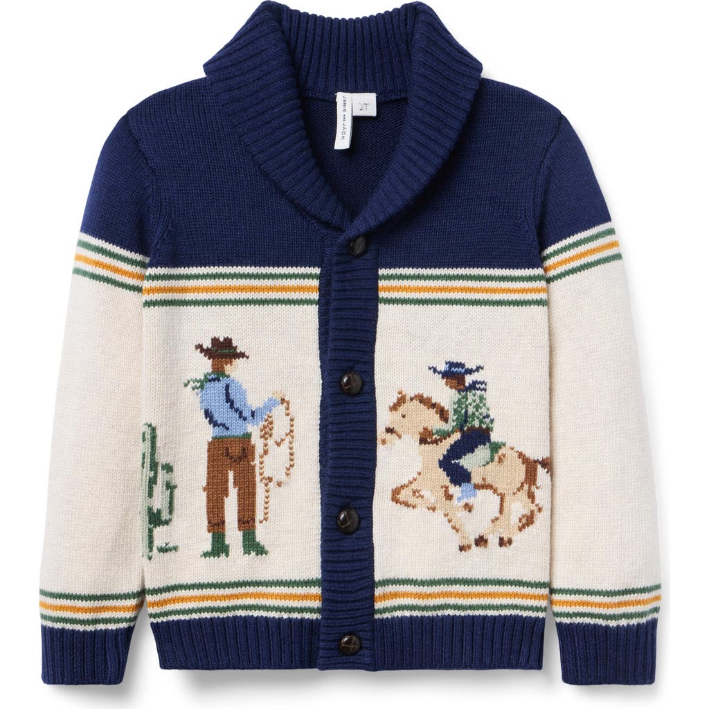 Janie And Jack The Cowboy Cardigan In Multi
