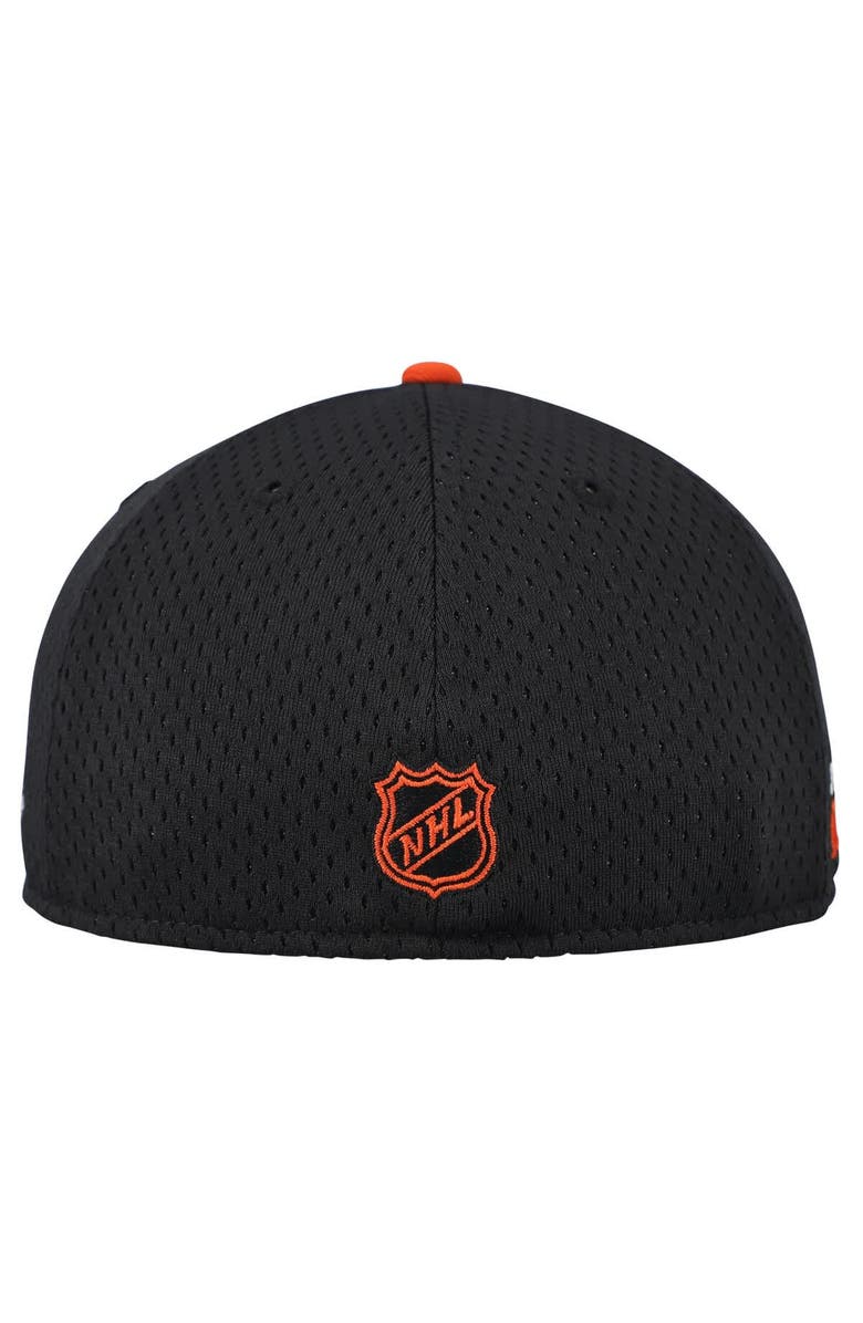 New Era Men's New Era Black/Orange Philadelphia Flyers Mesh Crown Two-Tone 59FIFTY Fitted Hat, Alternate, color, Black