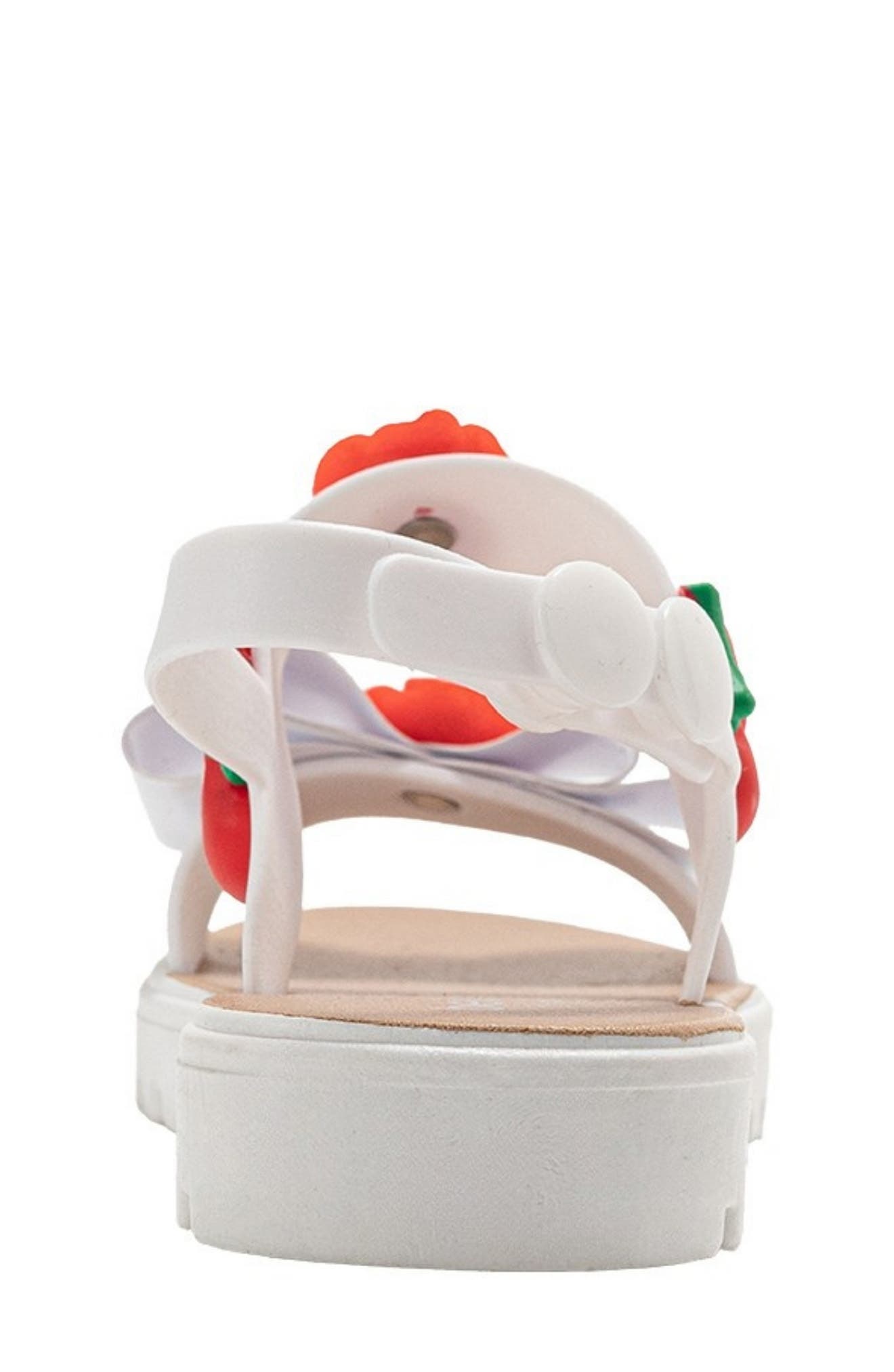 bebe Pia Cherry Sandal, Alternate, color, White
