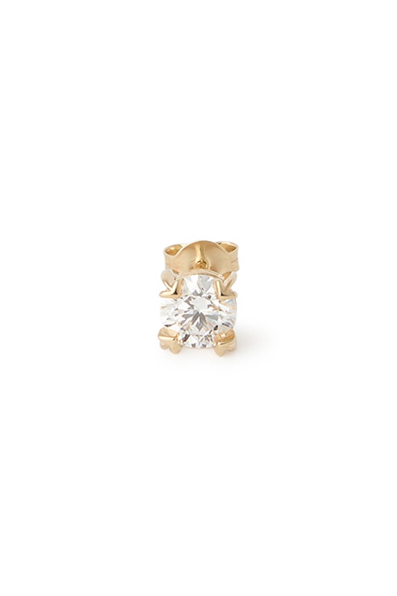 Arrow Diamond Single Stud Earrings, Alternate, color, YELLOW GOLD