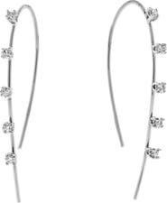 LANA Small Hooked On 14k Gold Diamond Hoop Earrings
