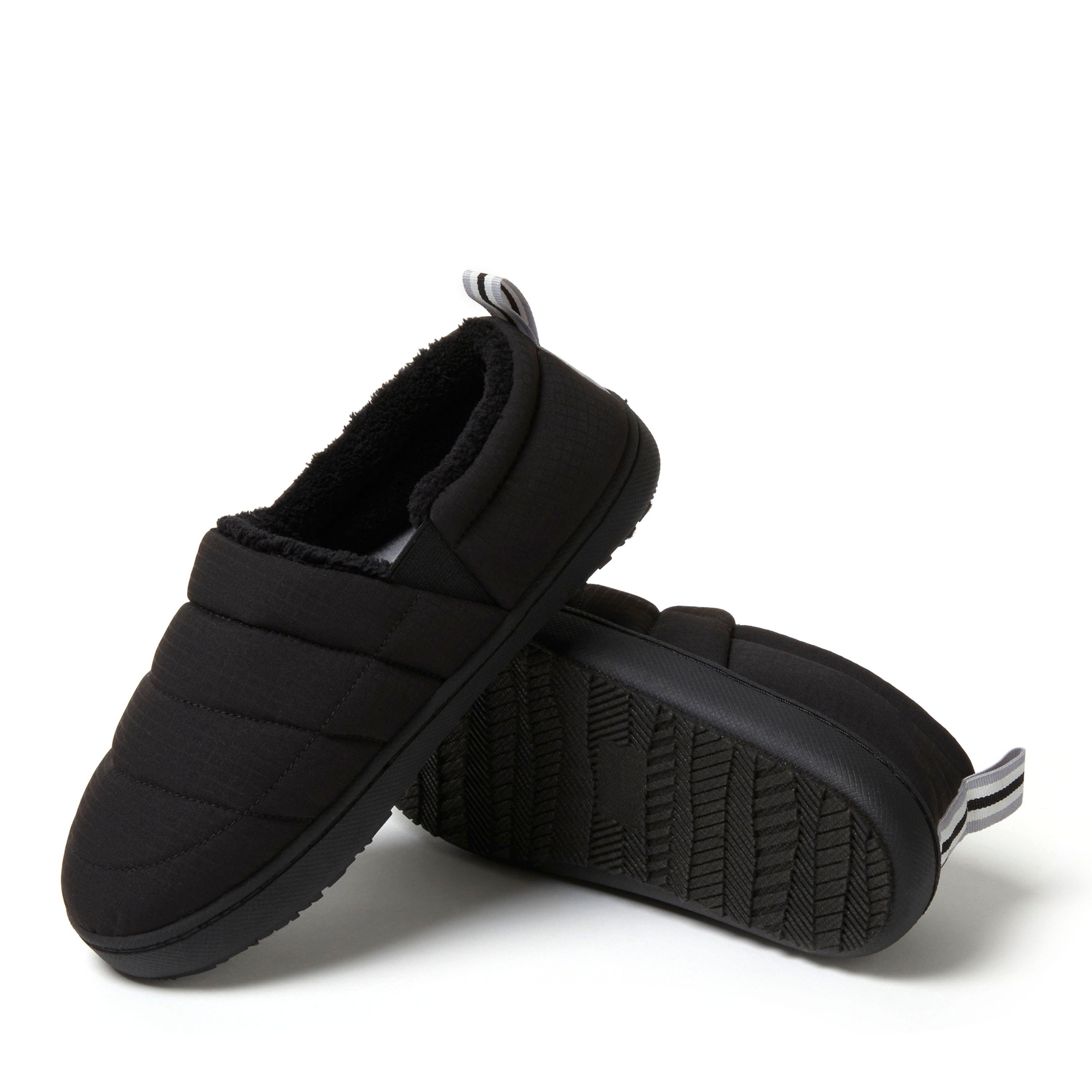 DEARFOAMS Fern Ripstop Closed Back Slipper, Alternate, color, Black