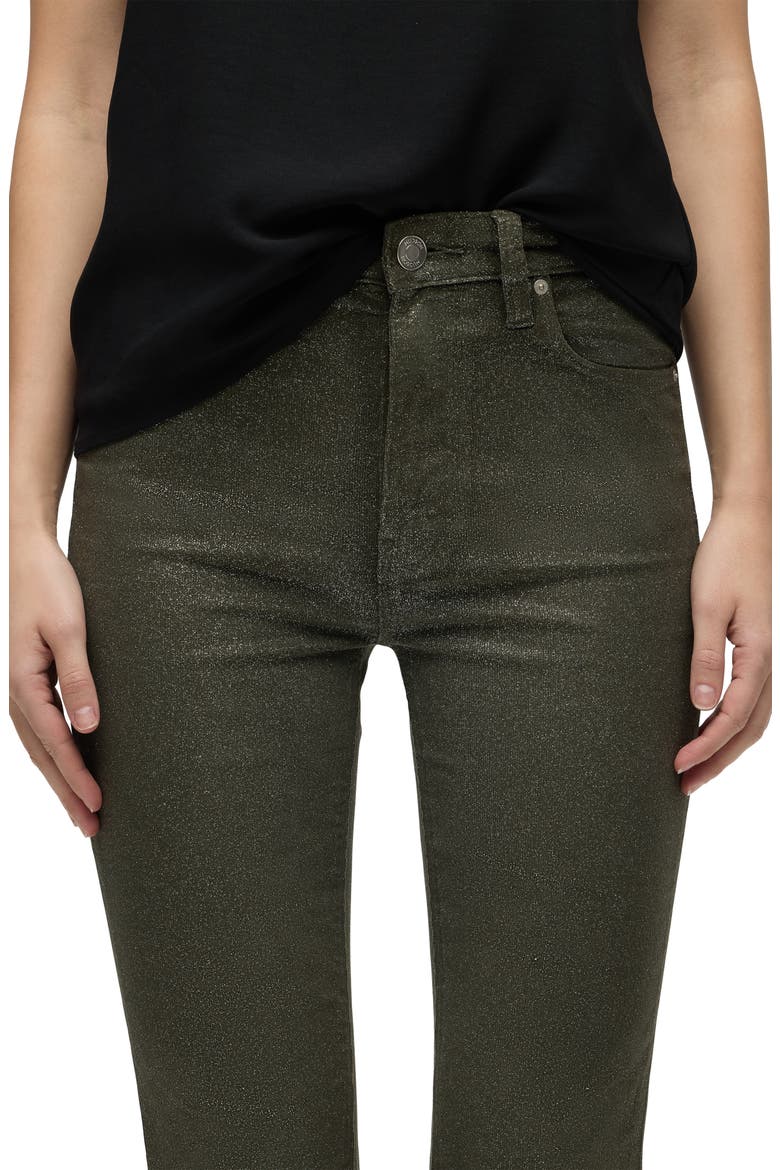 Holly Glitter High Waist Flare Jeans, Alternate, color, CYPRESS GLITTER