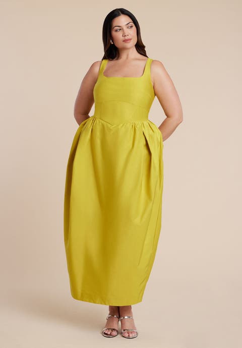 Pleated Tank Gown (Plus)