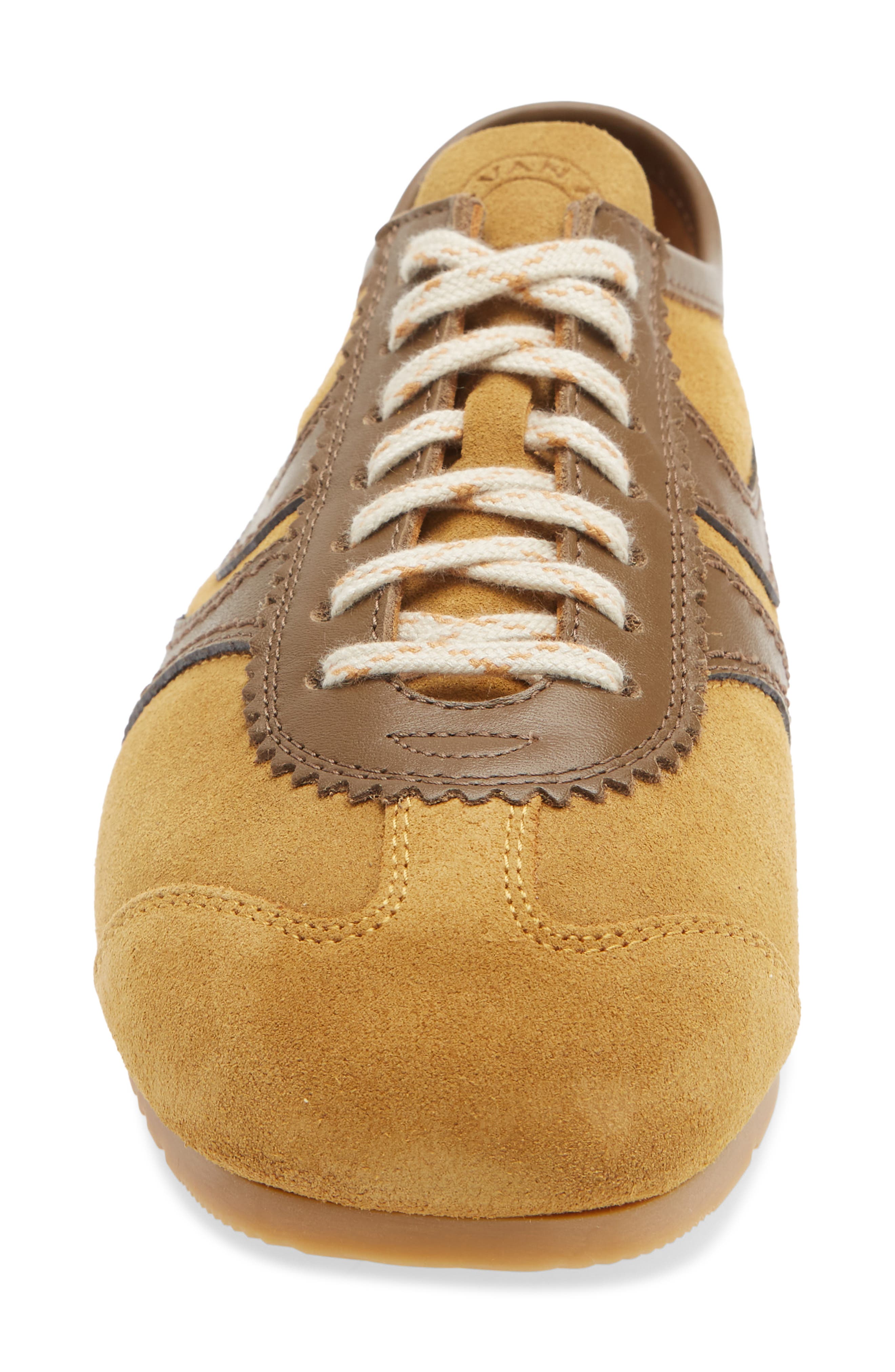 Suede Low Top Sneaker, Alternate, color, OCRA