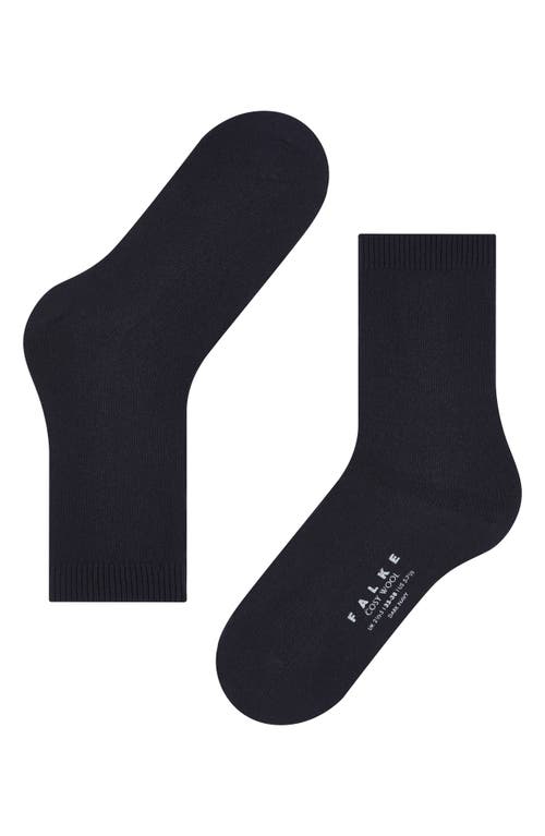 Falke Cosy Crew Socks In Dark Navy