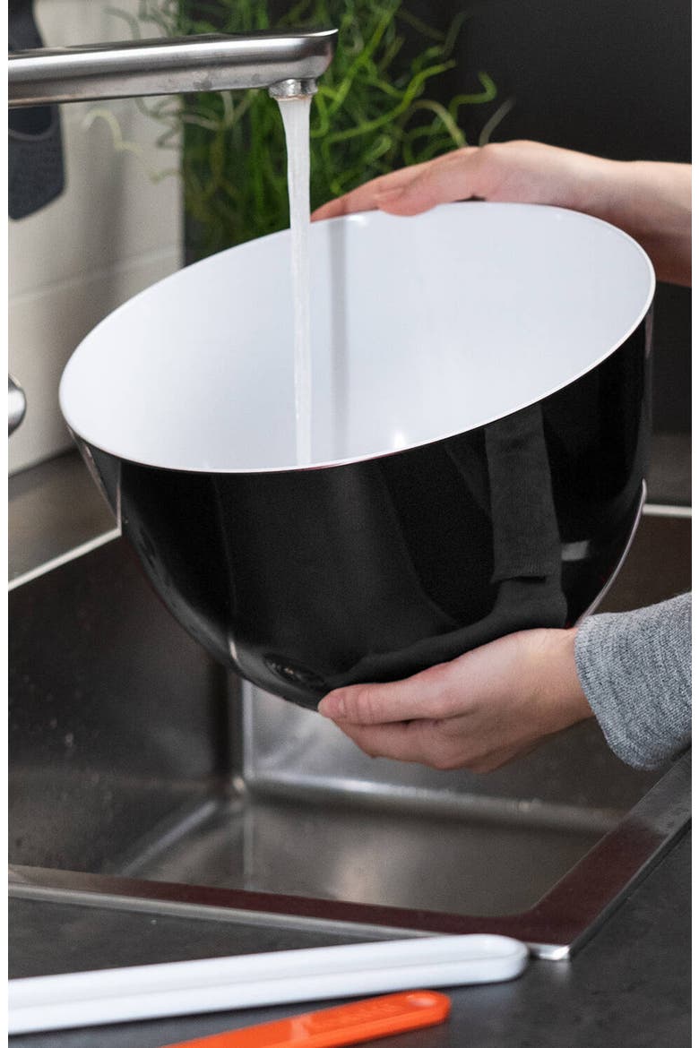 Melamine Pile Bowl, Alternate, color, BLACK