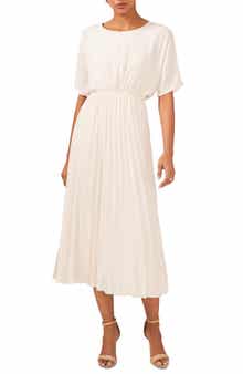 Halogen® Pleated Midi Dress