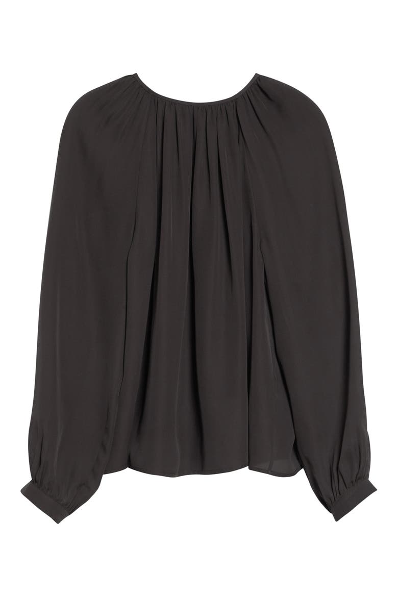 Saint Tropez Silk Top, Alternate, color, CHOCOLATE BROWN
