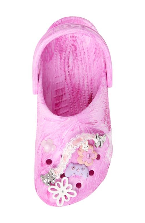 Crocs Classic Marbled Clog In Purple