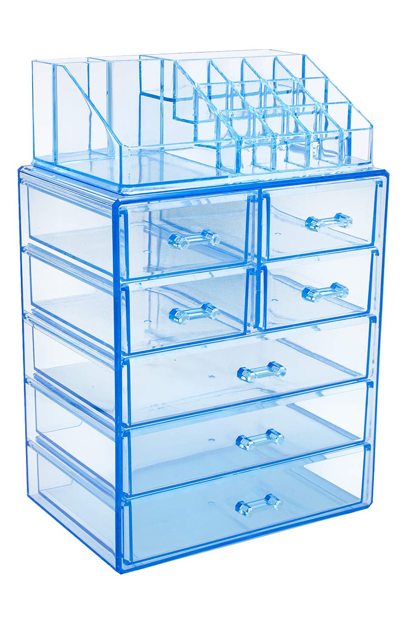 SORBUS Blue Makeup Storage Case