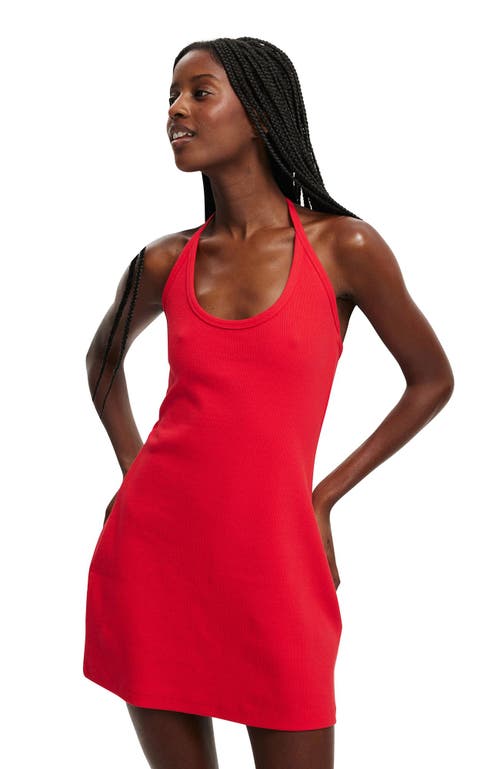 COTTON ON HALTER SCOOP MINI DRESS
