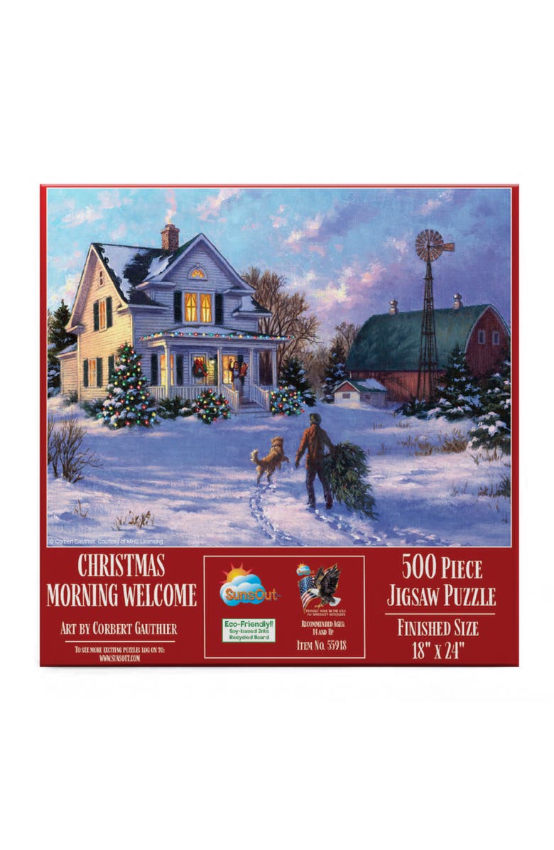 Sunsout Christmas Morning Welcome 500 piece Jigsaw Puzzle for Adults, Alternate, color, Multicolor