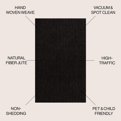 Jonathan Y Pata Hand Woven Chunky Jute Area Rug In Black