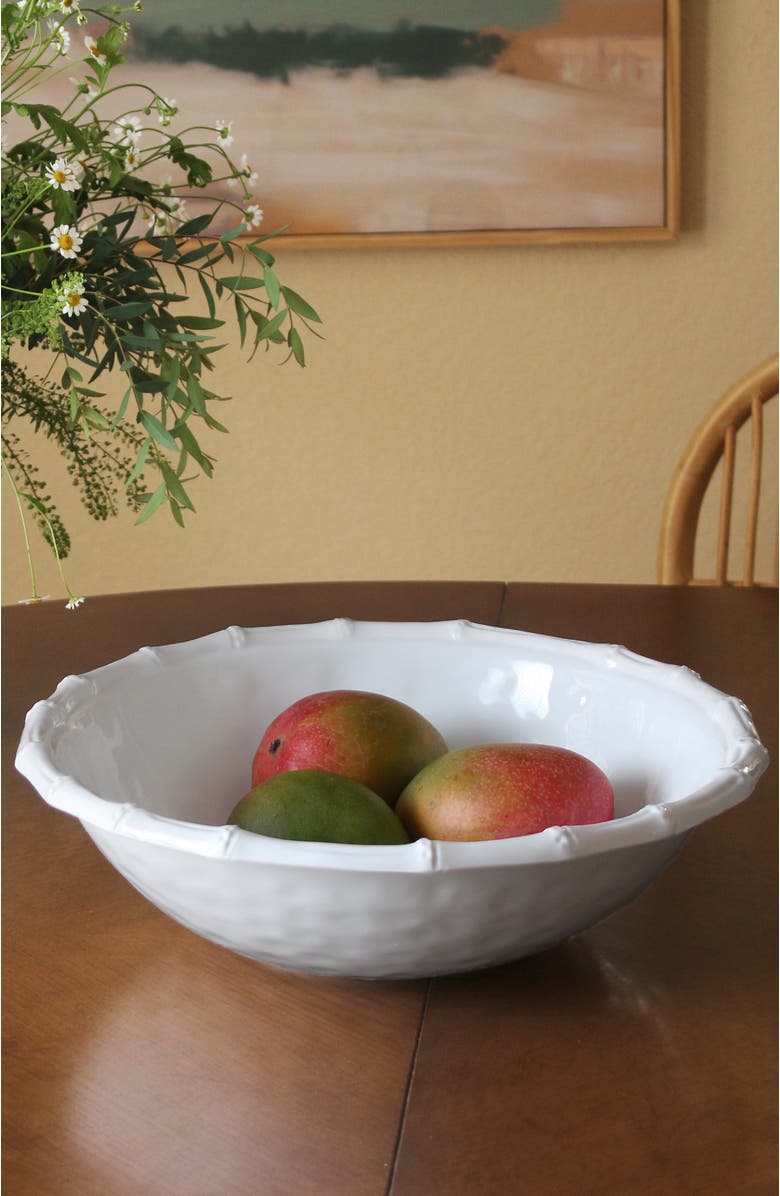 BEATRIZ BALL Collection Vida Cane Large Salad Bowl, Alternate, color, White