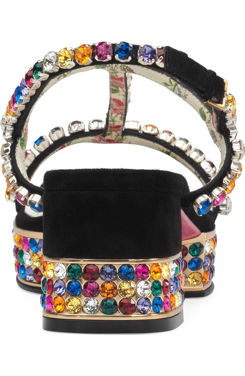 Gucci Mira Crystal Embellished Platform Sandal, Alternate, color,