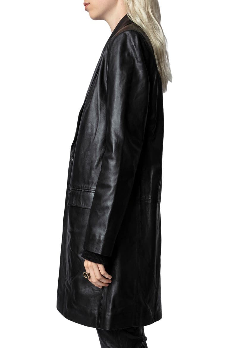 Monarque Smooth Jacket, Alternate, color, NOIR