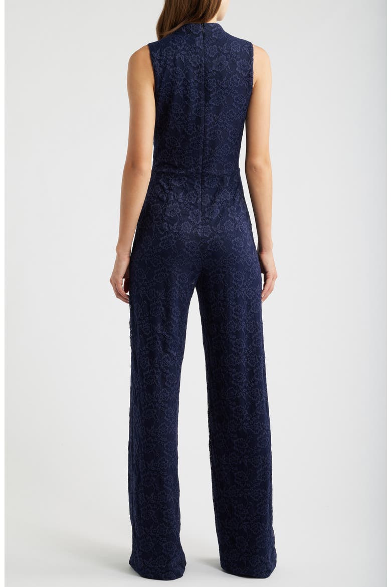 Corrine Lace Wide Leg Jumpsuit, Alternate, color, NAVY