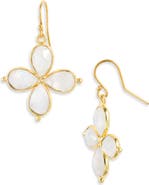 Kiara by Ki-ele Lucia Moonstone Flower Drop Earrings