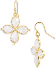 Kiara by Ki-ele Lucia Moonstone Flower Drop Earrings