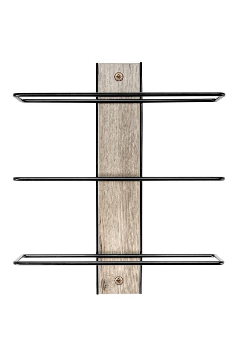 9-Bottle Wall Wine Rack, Alternate, color, GRAY