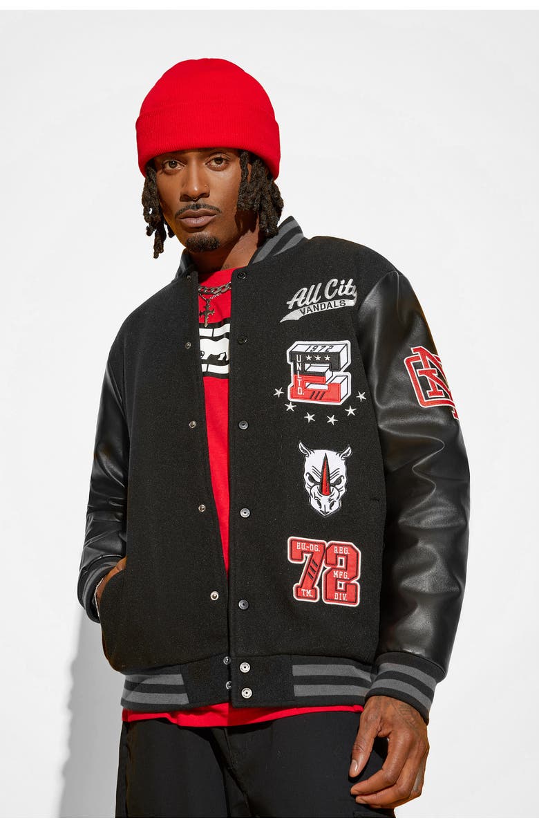 Ecko Unltd. Men's Rhino Varsity Letterman, Main, color, 