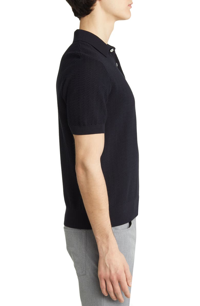 Emporio Armani Textured Sweater Polo, Alternate, color, 