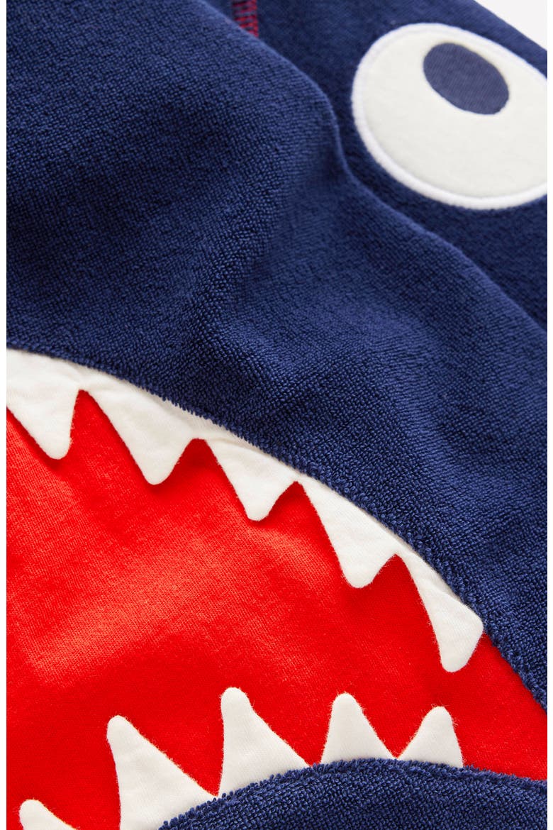 Kids' Shark Appliqué Terry Cover-Up Hoodie, Alternate, color, NAVY SHARKS