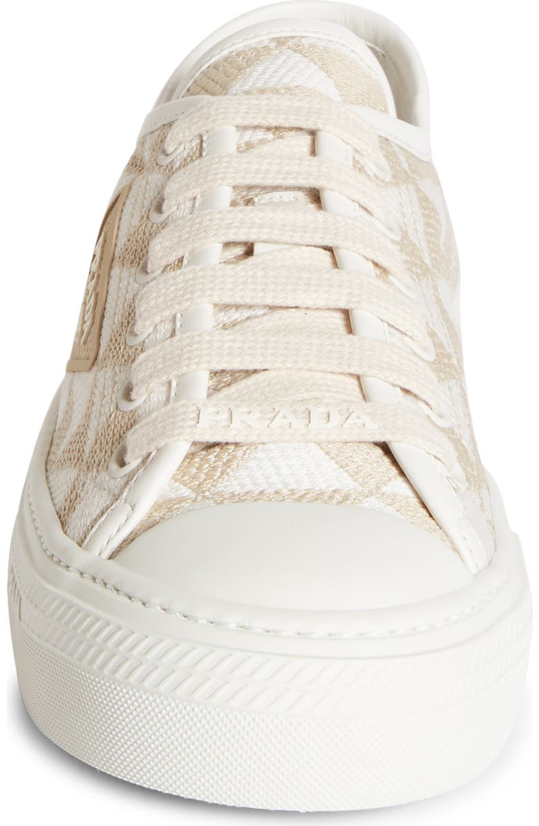 Prada Triangle Jacquard Low Top Sneaker, Alternate, color,