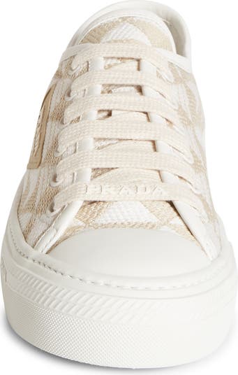 Prada Triangle Jacquard Low Top Sneaker (Women) | Nordstrom