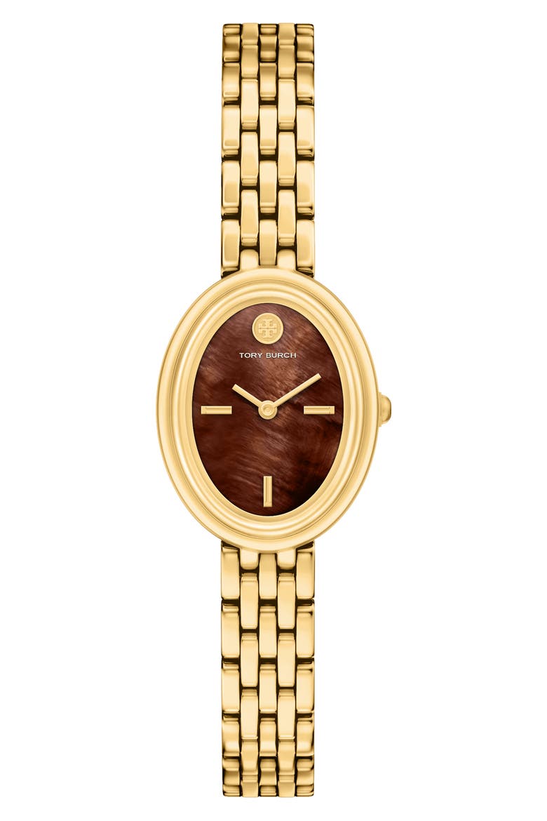 The Oval Bracelet Watch, 22mm x 28mm, Main, color, GOLD