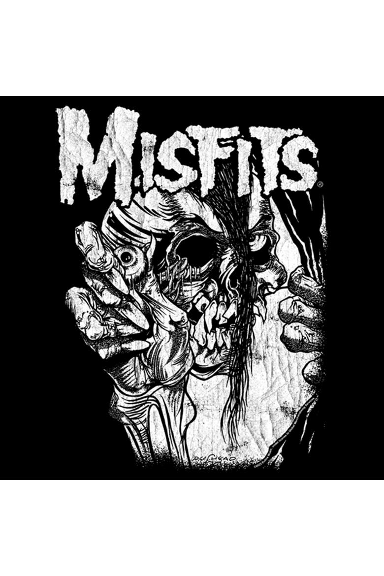 Men's Misfits Distressed Eye Skull  Graphic T-Shirt, Alternate, color, Black