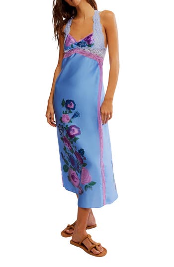 Free People Just Dreamy Maxi Slip Dress In Blue