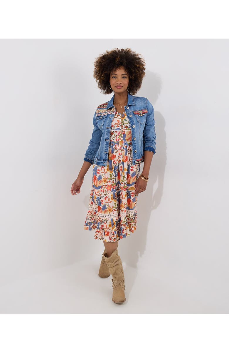 Joe Browns Sweetheart Midi Dress, Alternate, color, Peach Abstract Floral